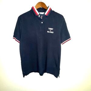 Tommy Hilfiger Men's Navy Polo Shirt Size Large